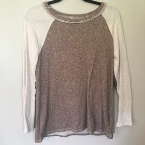 Cozy Knit Sweatshirt-Like Top with elbow detail!